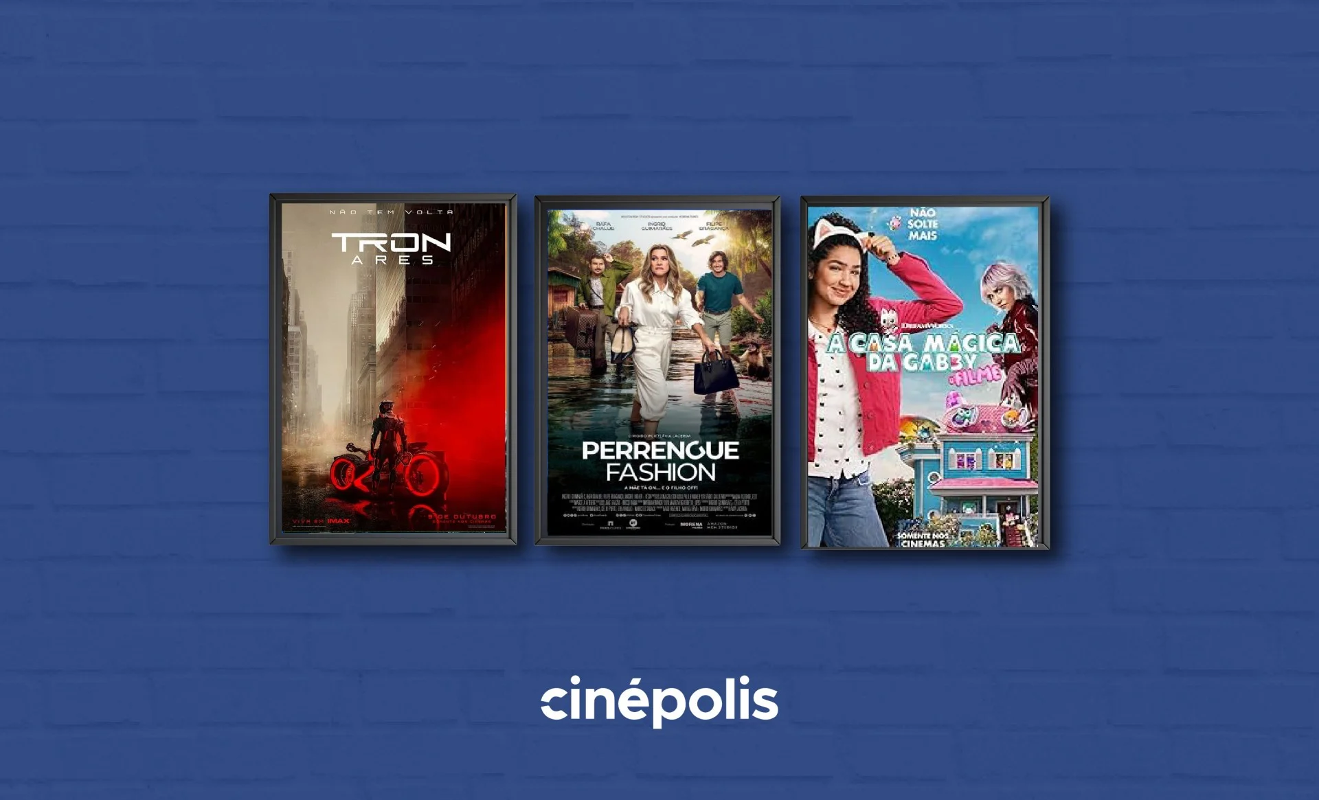 Capas dos filmes das estreias da semana em fundo azul